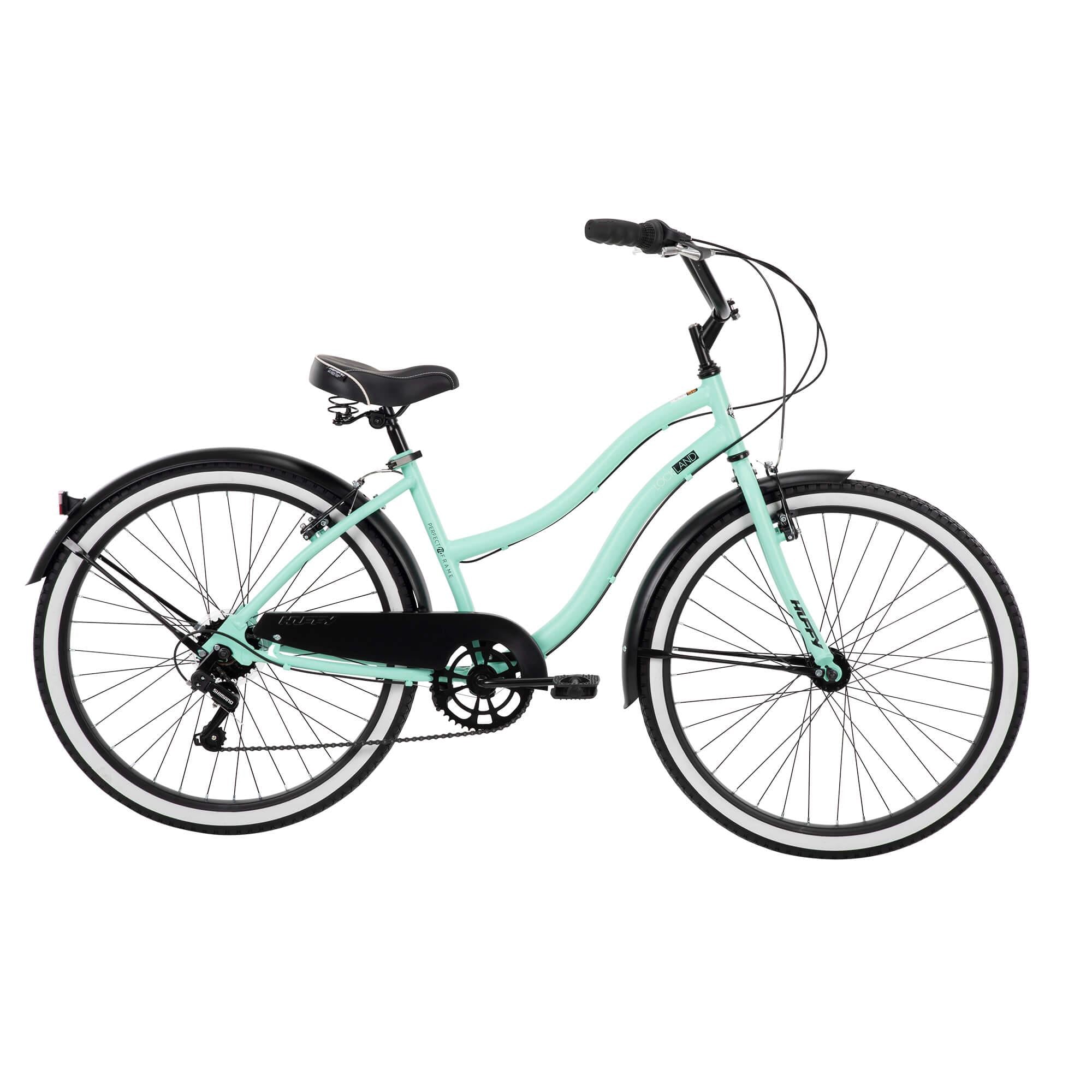 Huffy 26-inch Womens' Lockland 7-Speed Cruiser Bike, Sea Foam Green