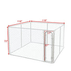 JAXPETY Dog House Kennel LarCaPen Outdoor Pet Durable Metal Fences 10 x 10 x 6 F