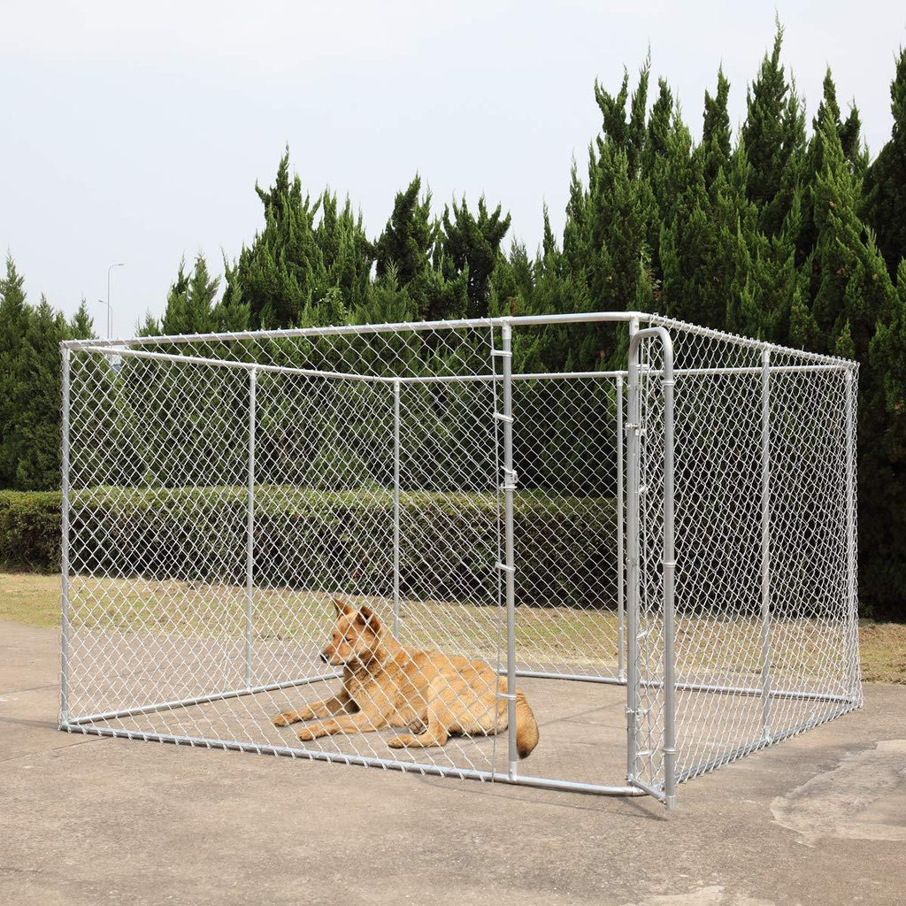 JAXPETY Dog House Kennel LarCaPen Outdoor Pet Durable Metal Fences 10 x 10 x 6 F