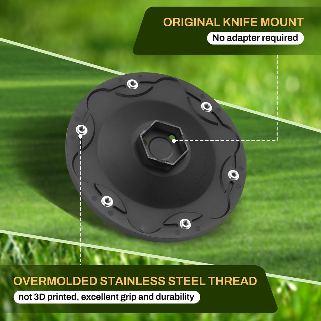 [Upgrade] 2 Blade Discs + 12 Pcs Blades Compatible with  A1600, A2000, A2500 and A3000, Lawn Mower Robot Blade Disc, Robotic Lawn Mower Turntable