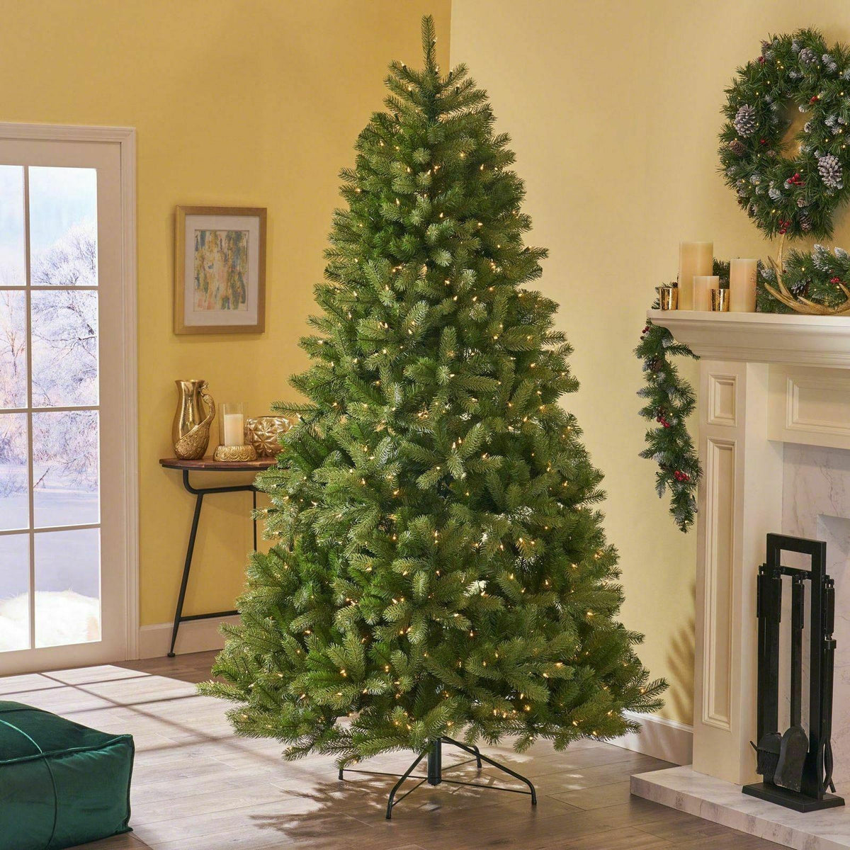 7.5-foot Mixed Spruce Hinged Artificial Christmas Tree