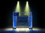 American DJ Pro Event Table II Foldable Portable DJ Booth Truss Facade + Fogger