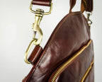 Leather Garment Bag Suit Duffel Slim Carry-on Suitcase Dress Protection Bag Brown – Time Resistance
