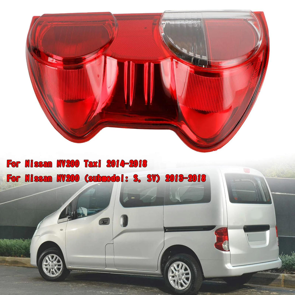 2013-2023 Nissan NV200 Left+Right Tail Light Rear Lamp Clear Red Lens Generic
