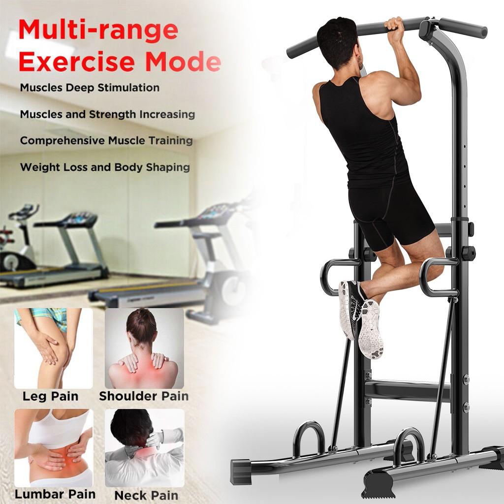 Mosunx Dip Station Power Tower Pull Push Chin Up Bar Fitness Body Exercise Equipment