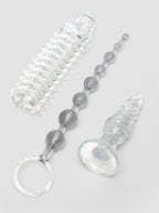 Lovehoney Crystal Kink Adventurous Couple's Sex Toy Kit (7 Piece), Clear