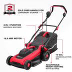 Corded Electric Lawn Mower 14-Inch 12.5AMP with Adjustable Handle Height, 6 Cutting Heights, 10-Gallon Collection Bag 2026 Version