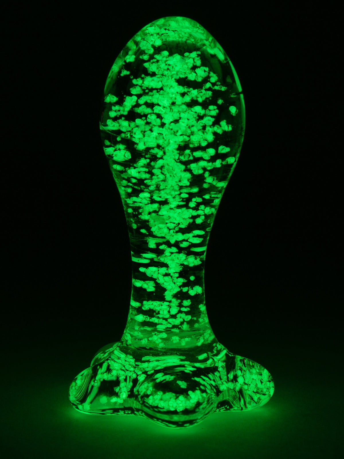 Lovehoney Sensual Glass Glow-in-the-Dark Butt Plug , Glow