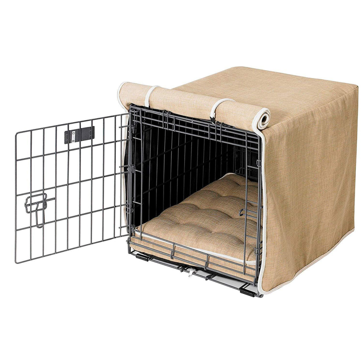 Bowsers Luxury Crate Cover, Large, Flax