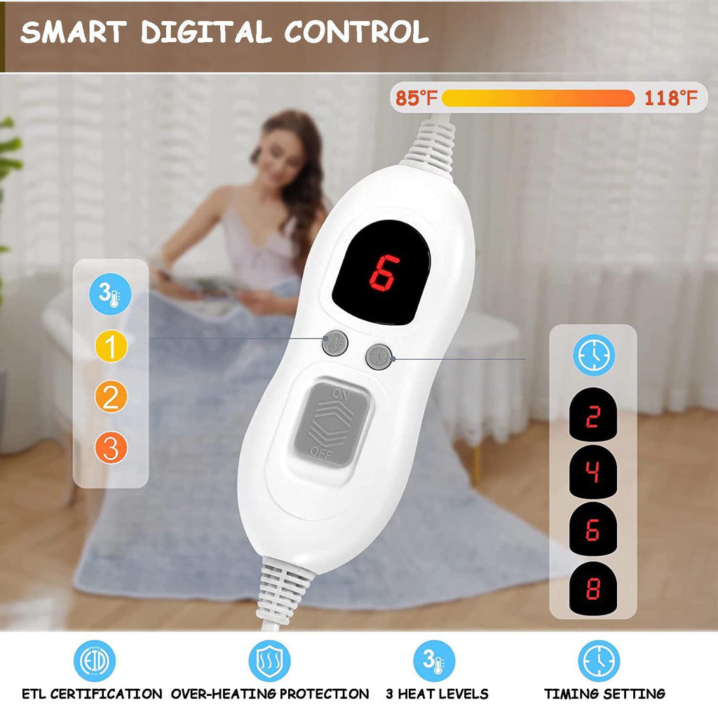 Space Heaters for Indoor Use Heated Weighted Blanket Cozy Soft Flannel Electric Heated Winter Blanket Blanket Electric Heated Soft