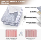Fuieoe Electric Blanket Cozy Soft Flannel Electric Heated Winter Blanket Blanket Electric Heated Soft