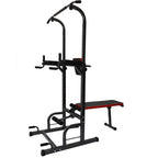 Power Tower Dip Station Pull Up Bar Sit Up Bench for Home Gym Dip Stands Strength Training Workout Equipment