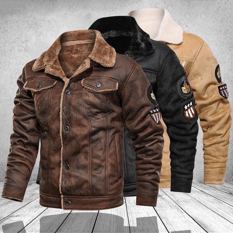 New Fashion Stand Collar Mens Leather Jackets