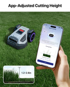 M9 Robot Lawn Mower 1/4 Acre, Dual Vision+Full-Band RTK Robotic Lawnmower, No Perimeter Wire, App Control Obstacle Avoidance, 45% Slope, Cutting Height, Multi-Zone Mapping