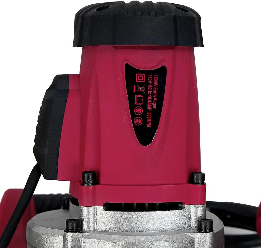 xtremepowerus 85059 post hole digger w/4" bit electric 1200w 1.6hp auger digging drill