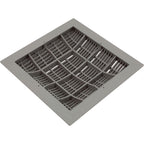 Waterway Plastics Main Drain Grate, Waterway, 12" x 12" Square, w/Frame, Gray