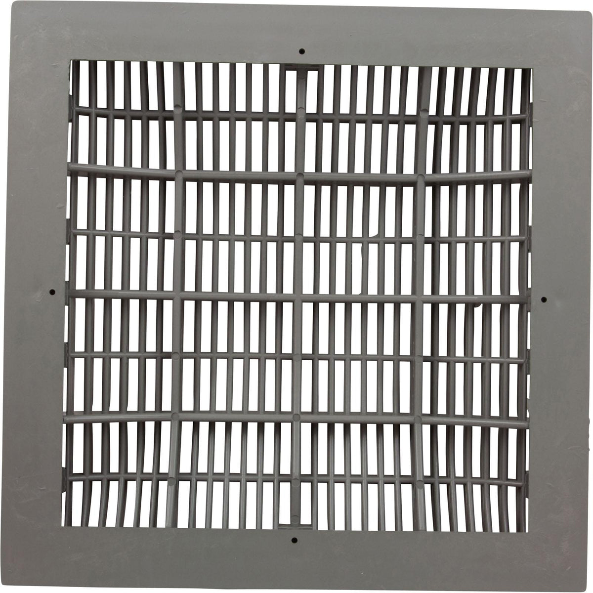 Waterway Plastics Main Drain Grate, Waterway, 12" x 12" Square, w/Frame, Gray