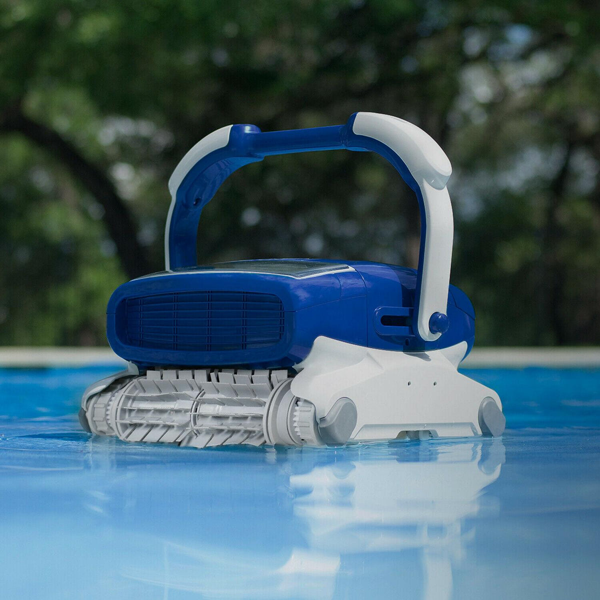 aquabot elite pro robotic pool cleaner with bluetooth and top-load filters