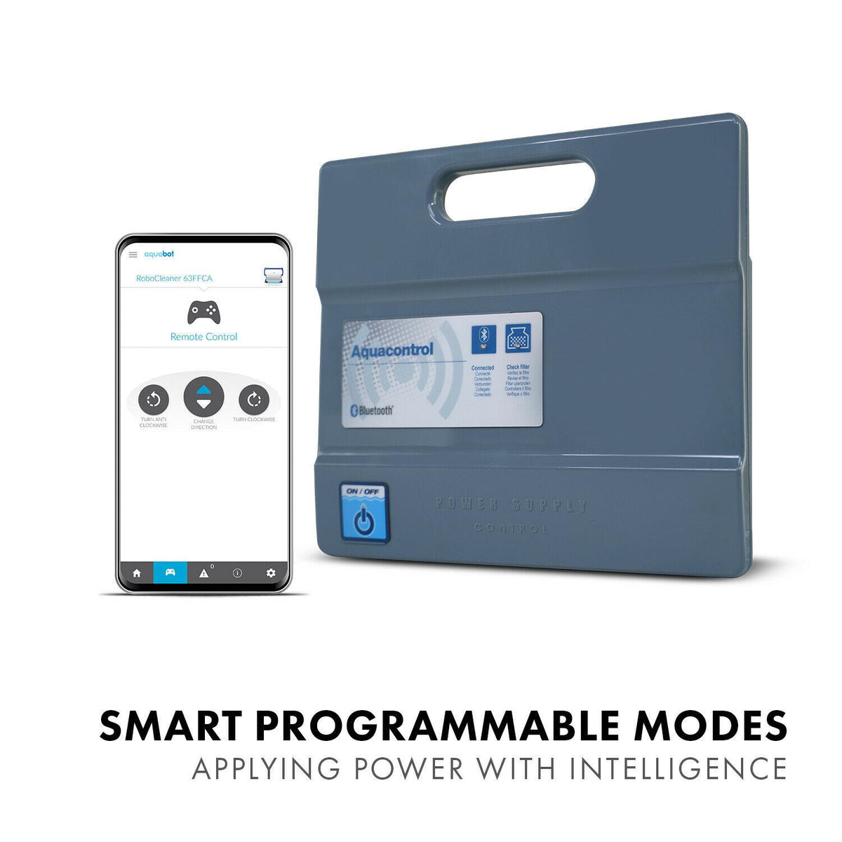 aquabot elite pro robotic pool cleaner with bluetooth and top-load filters