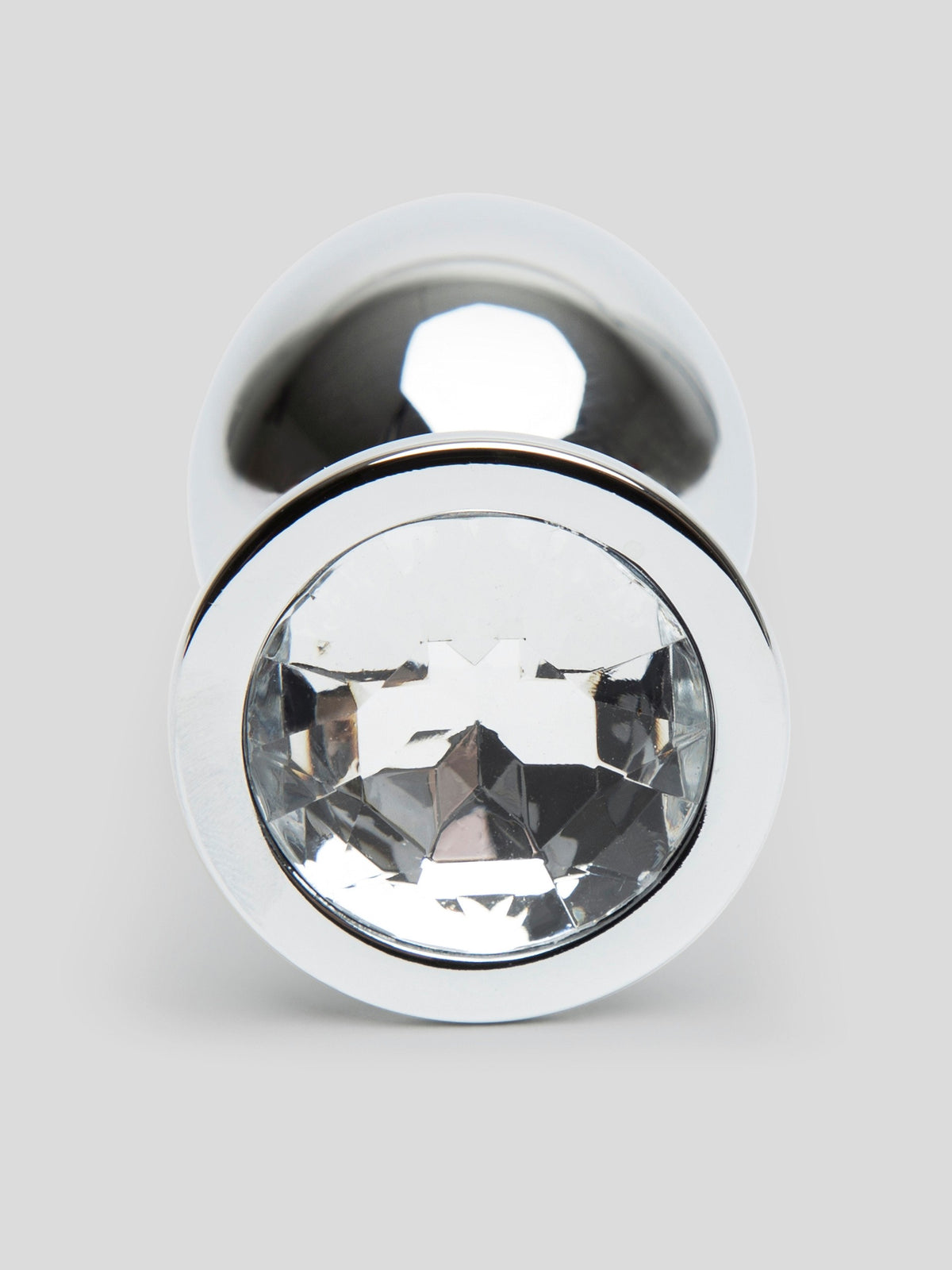 Lovehoney Jeweled Metal Medium Butt Plug 3 Inch , Silver
