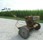 Sport Lawn Motorized Reel Mower, Primitive Lawn Mower, Vintage Lawn Care,
