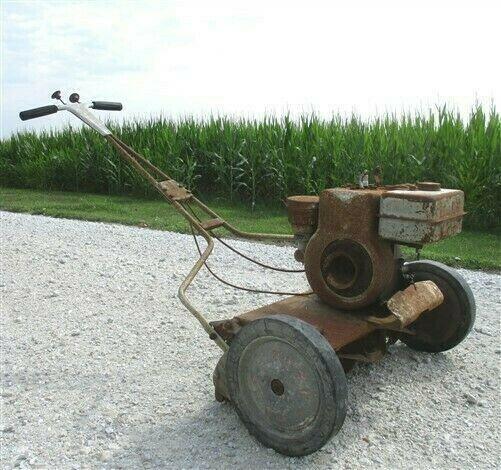 Sport Lawn Motorized Reel Mower, Primitive Lawn Mower, Vintage Lawn Care,