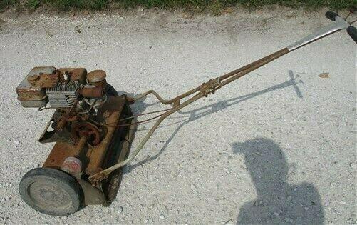 Sport Lawn Motorized Reel Mower, Primitive Lawn Mower, Vintage Lawn Care,