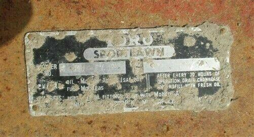 Sport Lawn Motorized Reel Mower, Primitive Lawn Mower, Vintage Lawn Care,