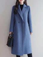 Long Section Autumn And Winter Korean Fashion  Woolen Coat Female
