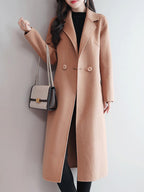 Long Section Autumn And Winter Korean Fashion  Woolen Coat Female