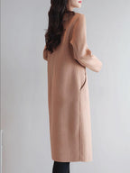 Long Section Autumn And Winter Korean Fashion  Woolen Coat Female