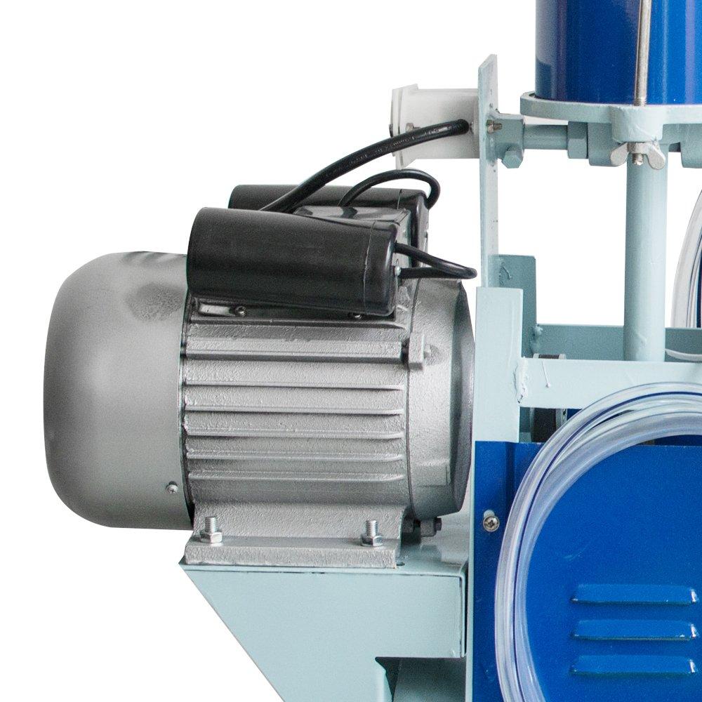 enshey electric milking machine 25l 550w argricultural portable stainless steel farm ewe milking milker 1440rmp/min single bucket piston tank container barrel set kit for cows cattle or sheep