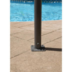 Pacifica 10 ft. W x 10 ft. L 2 in. Patio Canopy/Sun Shelter with Carbon Steel Frame and Marzipan Tan Cover
