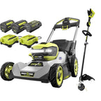 RYOBI Mower and String Trimmer 40V 21 in Walk Behind Dual-Blade Batteries