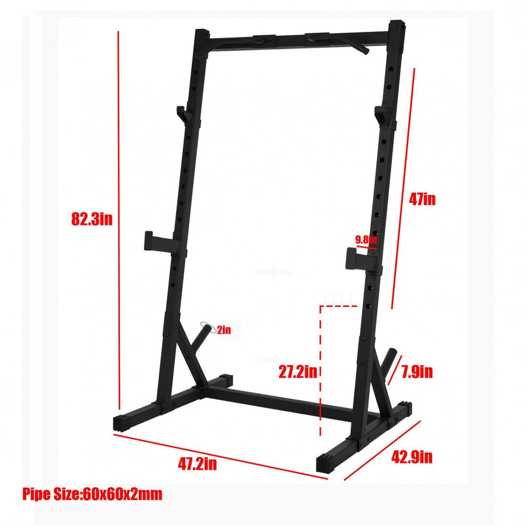 Yotoy Adjustable Half-frame Power CaMultifunctional Squat Rack Impregnation Station