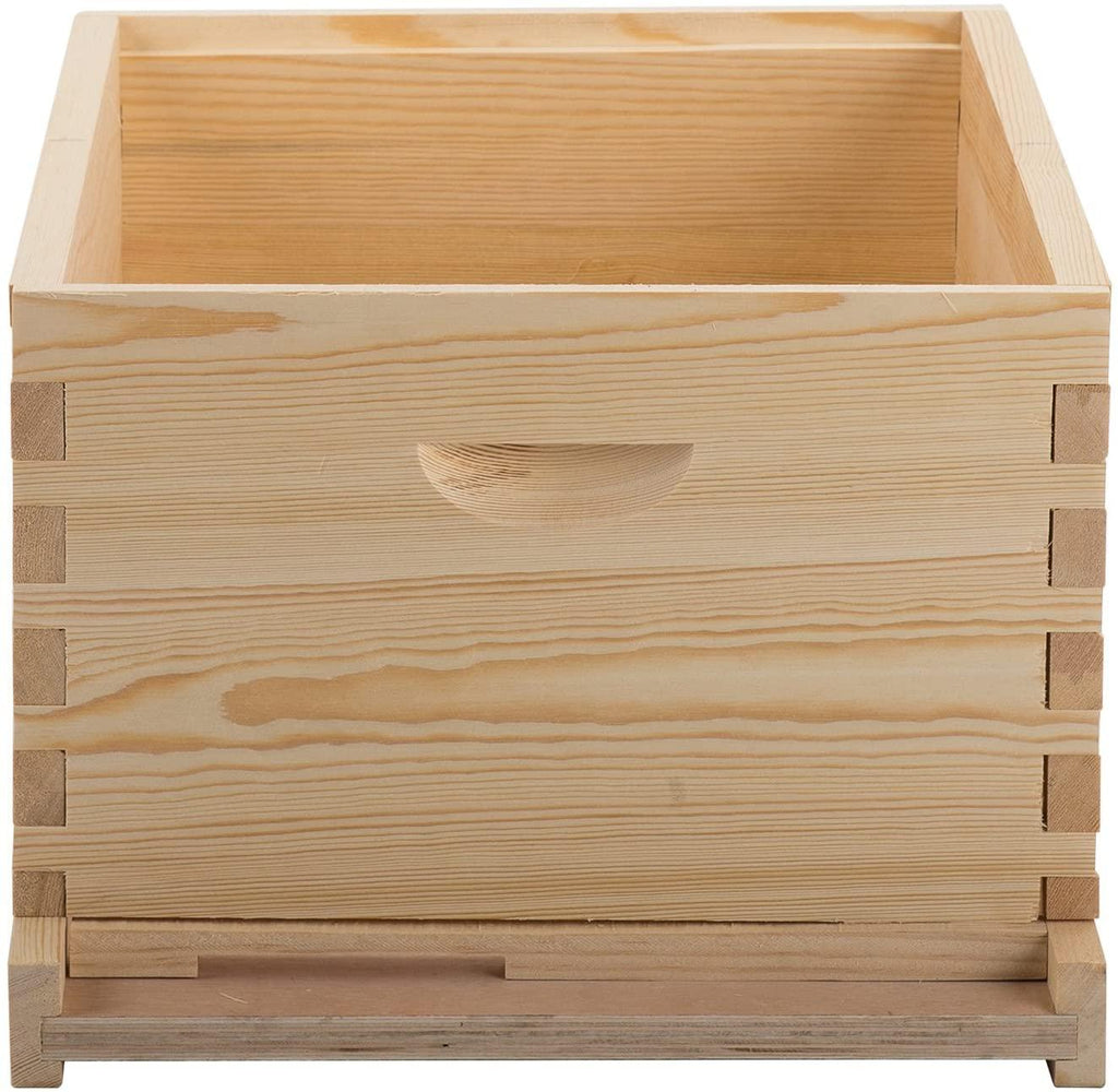 letra 5 layer bee hive for garden, bees house beekeeping box for beginner, beekeeping supplies equipment for beekeeper starter, solid wood honey bee hives kit (no frames)