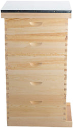 letra 5 layer bee hive for garden, bees house beekeeping box for beginner, beekeeping supplies equipment for beekeeper starter, solid wood honey bee hives kit (no frames)