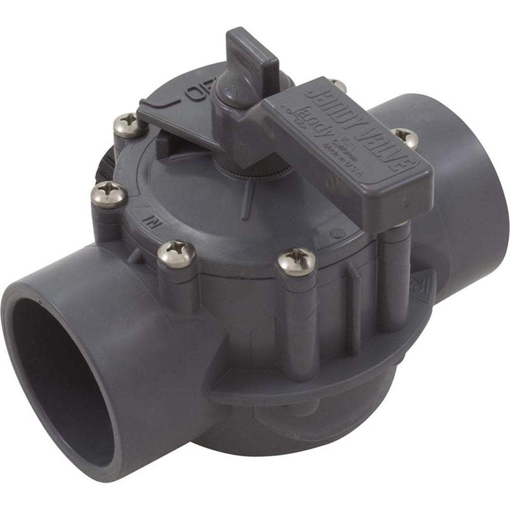 Jandy Diverter Valve, Jandy/Zod, 2"s/2-1/2"spg Pos Seal, 2 Way, Gray