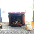 ZWH-Pet Bed Puppy cat Dog Cave House, Cute Bedding Fluffy Rest Area Kennel Indoor pet Bed pet Bed Cushion pet nest