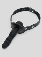 Bondage Boutique Silicone Gag with Dildo 5 Inch., Black
