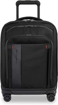 ZDX-Expandable Luggage with 4 Spinner Wheels, Black, Carry-On 21 Inch