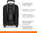 ZDX-Expandable Luggage with 4 Spinner Wheels, Black, Carry-On 21 Inch