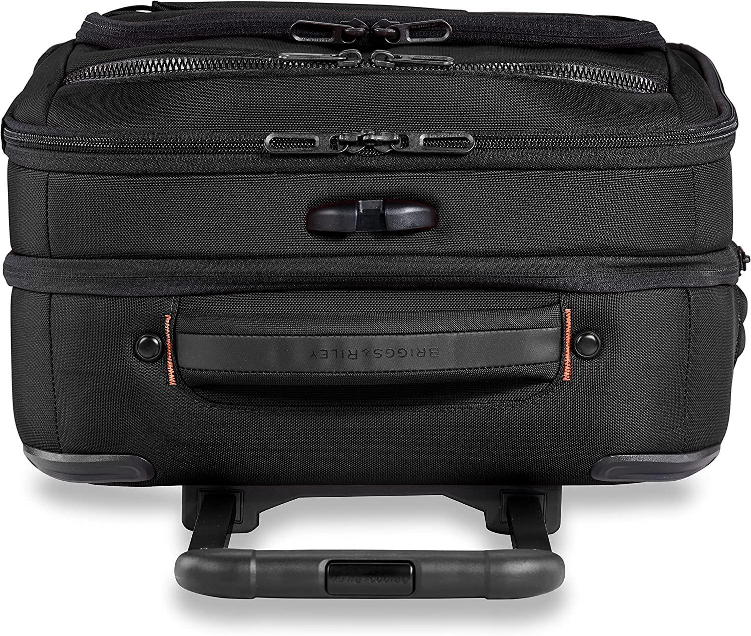 ZDX-Expandable Luggage with 4 Spinner Wheels, Black, Carry-On 21 Inch