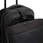 ZDX-Expandable Luggage with 4 Spinner Wheels, Black, Carry-On 21 Inch