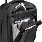 ZDX-Expandable Luggage with 4 Spinner Wheels, Black, Carry-On 21 Inch