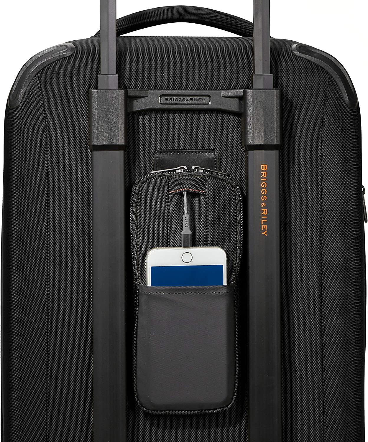 ZDX-Expandable Luggage with 4 Spinner Wheels, Black, Carry-On 21 Inch