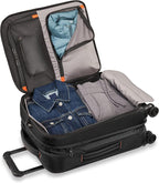ZDX-Expandable Luggage with 4 Spinner Wheels, Black, Carry-On 21 Inch