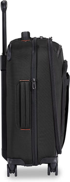 ZDX-Expandable Luggage with 4 Spinner Wheels, Black, Carry-On 21 Inch