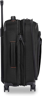 ZDX-Expandable Luggage with 4 Spinner Wheels, Black, Carry-On 21 Inch