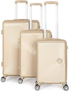Luggage Sets with TSA Approved, Lightweight Hard Shell Travel Large Rolling Checked Suitcases with Spinner Wheels (20/24/28), Champagne